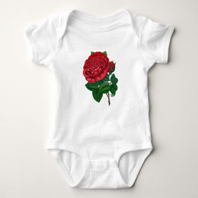 Rose Baby Strampler (Vorderseite)
