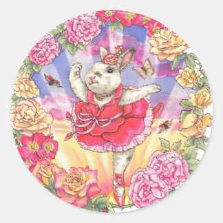 Rose Ballerina Bunny Stickers