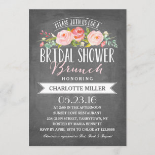Rose Banner Brunch-Brautparty Einladung