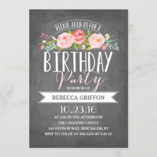 Rose Banner Geburtstag | Einladungen zum Geburtsta