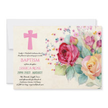 Rose BAPTISM Mädchen, Frauen einladen