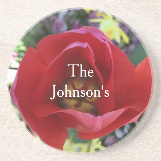 Rose Beauty Sandstein Untersetzer (Vorne)