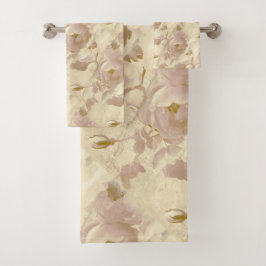 Rose beige badhandtuch set