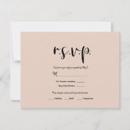 Rose beige moderne Mariage or paillettes RSVP répo