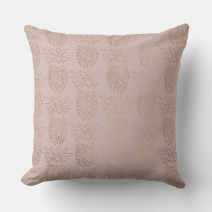 Rose Beige/Schokolade Braun Apfelknochen Kissen