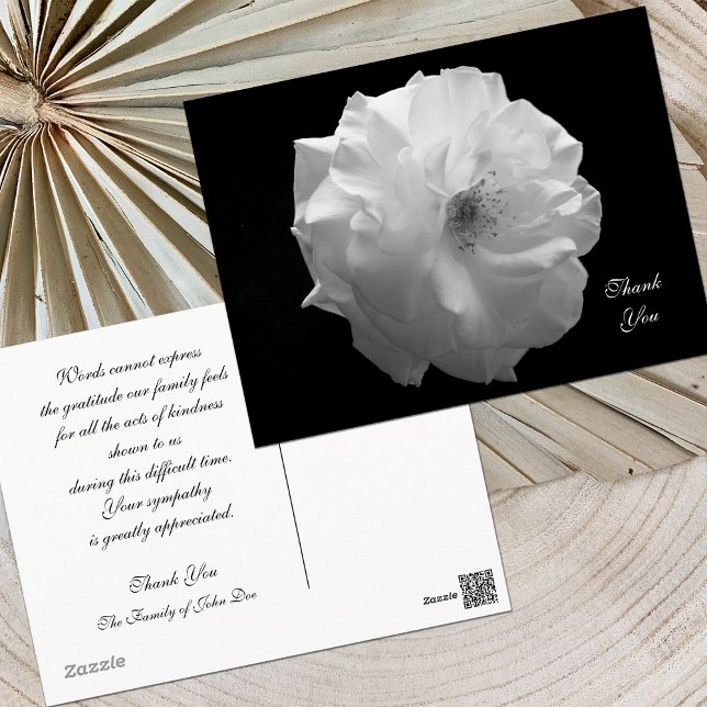 Rose Beileid Vielen Dank Postkarte (Von Creator hochgeladen)