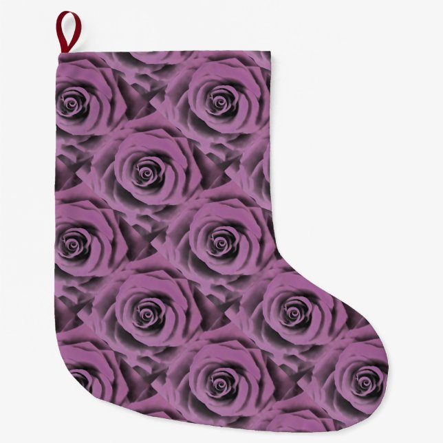 Rose "Big Dark Lavender" Großer Weihnachtsstrumpf (Vorderseite)