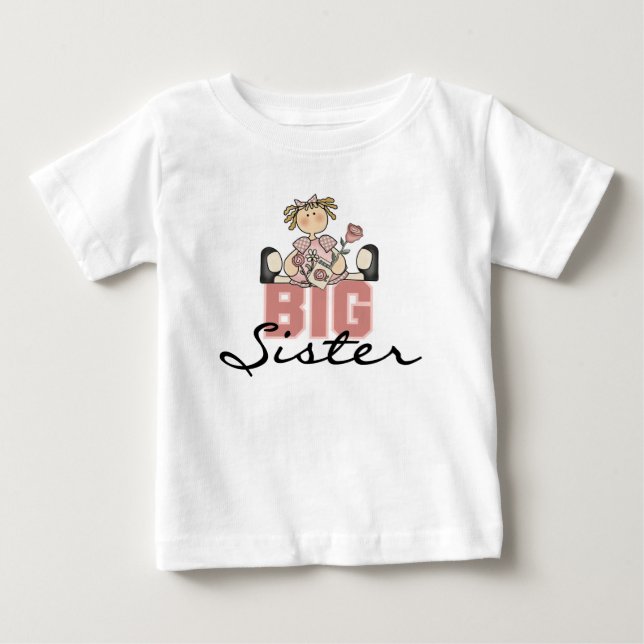 Rose Big Sister Baby T-shirt (Vorderseite)