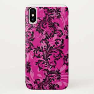 Rose, Black Coque-Mate à peine Il iPhone X Coque