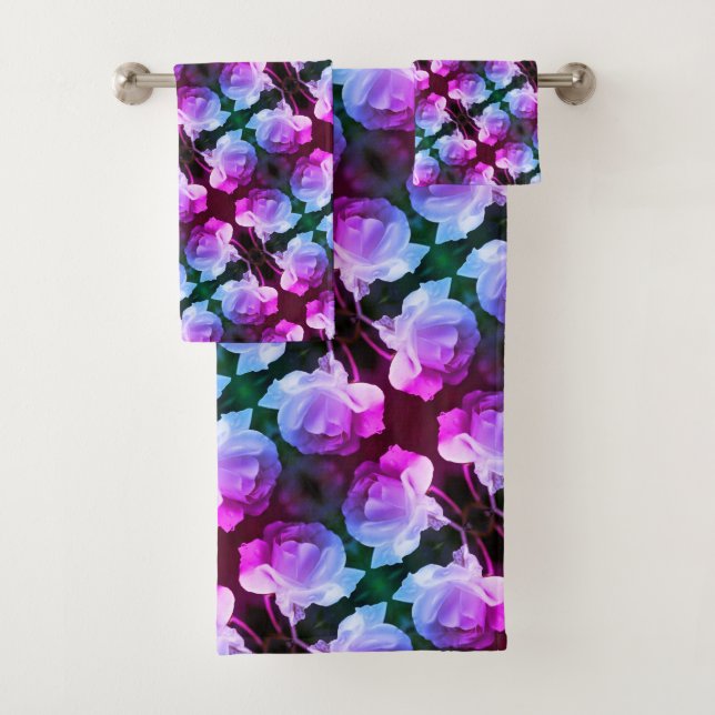 Rose blanche avec Raindrops Art Floral Abstrait (En situation)