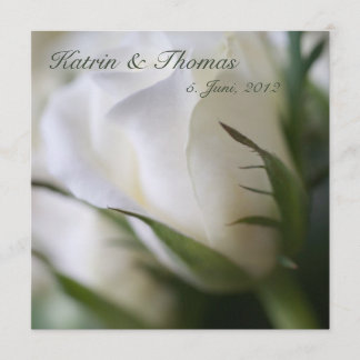 Rose blanche • Invitation de mariage