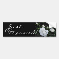 Rose blanche neige - Sticker pare-chocs