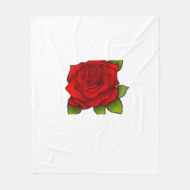 Rose Blanket Fleecedecke (Vorderseite)