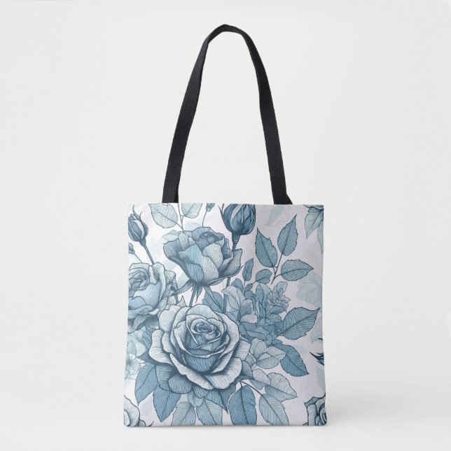 Rose Blau Tasche (Vorderseite)
