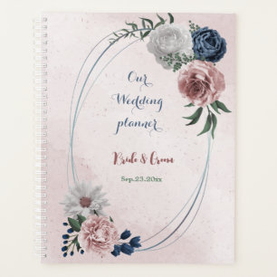 rose bleu blanc floral verdure mariage