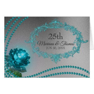 Rose Bleu Et Perles