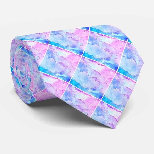 ROSE BLEU MARBÉ CRAVATE OCÉAN ABSTRAIT (Roulé)