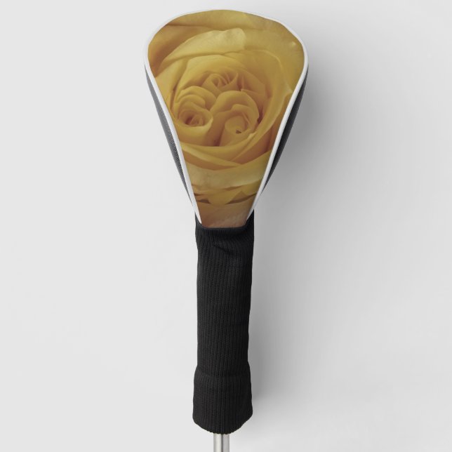 Rose Bloom Foto Schöne hellgelbe Blume Golf Headcover (Vorderseite)