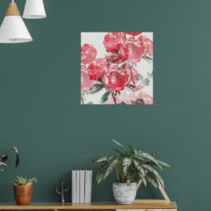 Rose Bloom Illusion Art Poster