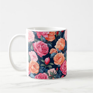 Rose Blooming Blume Muster-80037 Kaffeetasse