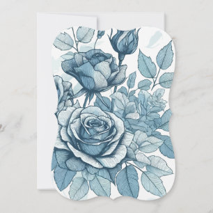 Rose Blue Card