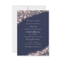 Rose Blue Navy Glitzer Brautparty Geburtstag 16.