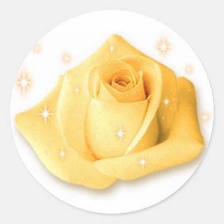 Rose Blume Aufkleber gelb