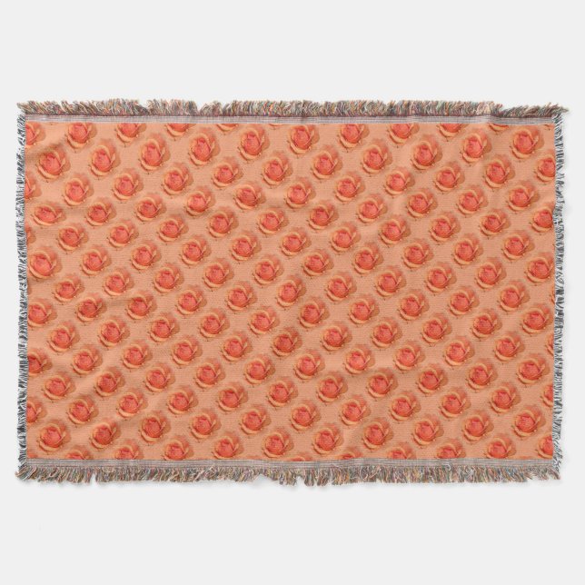 Rose Blume Blanket Orangen Rose Knöchel Decke (Vorderseite)
