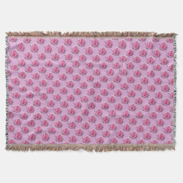 Rose Blume Blanket Rosenwirbel Decken Geschenk (Vorderseite)