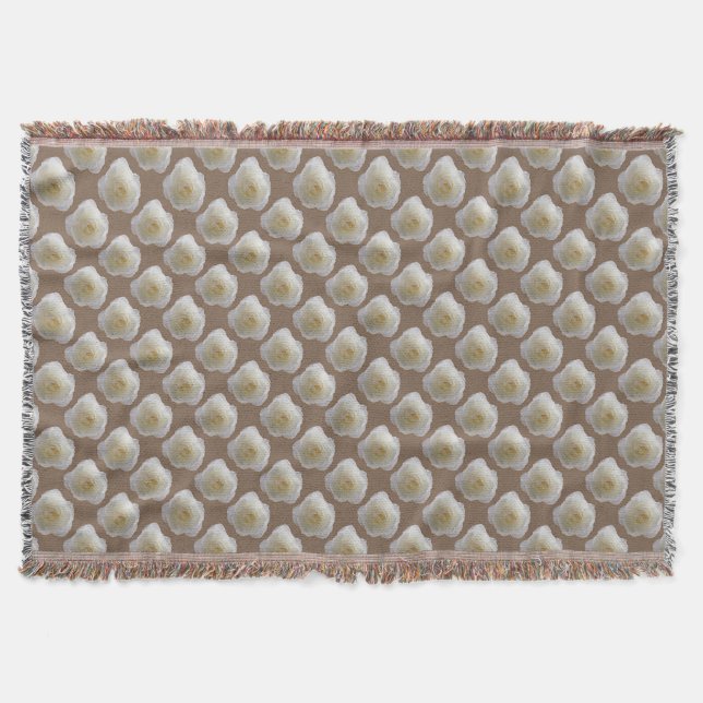 Rose Blume Blanket Weißrosen Kürbisgeweih Geschenk Decke (Vorderseite)
