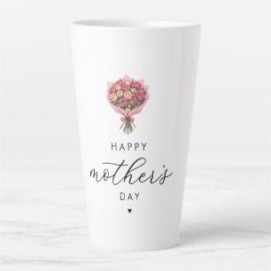 Rose Blume Bouquet Happy Mother Day Elegante Milchtasse