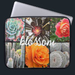 Rose Blume Cacti Foto Collage Blossom Skript Laptopschutzhülle<br><div class="desc">Brillant rote, gelbe und orangefarbene Rose, üppige grüne, aqua- und schwarze Kakteen schrecken an den Sommertagen warm an. Genießen Sie die Blüten und die friedliche Atmosphäre eines lebendigen Gartens, wenn Sie diese atemberaubende, farbenfrohe Fotografie neopren Laptop-Hülle verwenden. Dieser Laptop-Ärmel ist in drei Größen erhältlich: 15 Zoll, 13 Zoll und 10...</div>