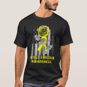 Rose Blume Ewings Sarcoma Sensibilisierungskampagn T-Shirt