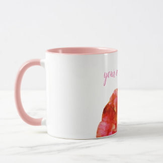 Rose Blume Foto, Fügen Sie Ihren Namen Combo Tasse