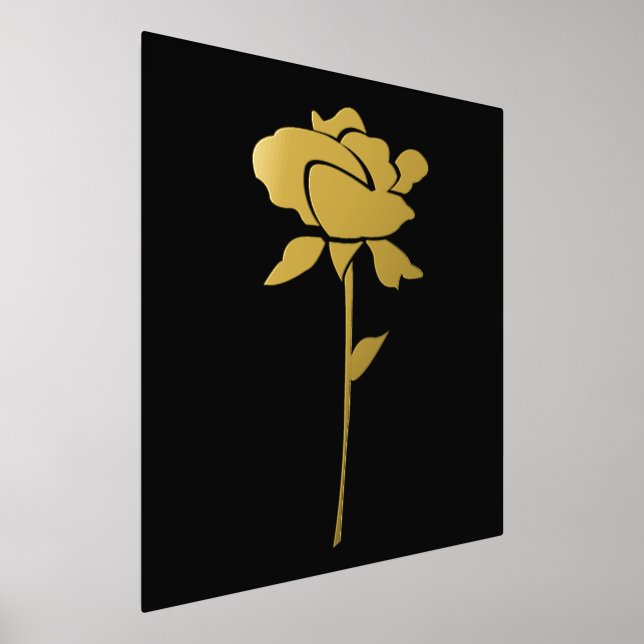 Rose Blume Goldener Frühling Sommer Foliendrucke (Ablage )
