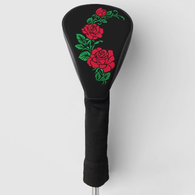 Rose Blume Golfkopfabdeckung Golf Headcover (Vorderseite)