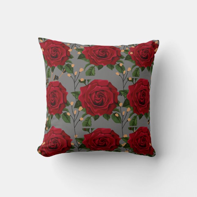 Rose Blume Kissen (Vorderseite)