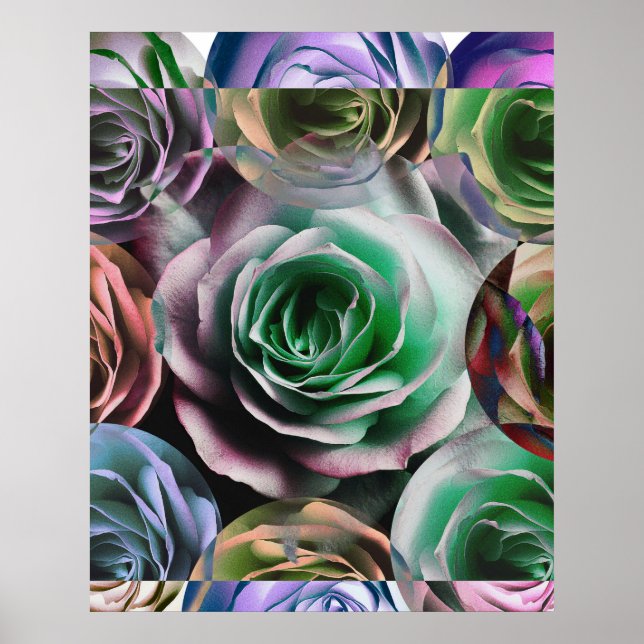 ROSE BLUME KÜNSTLERISCHER STIL POSTER (Vorne)