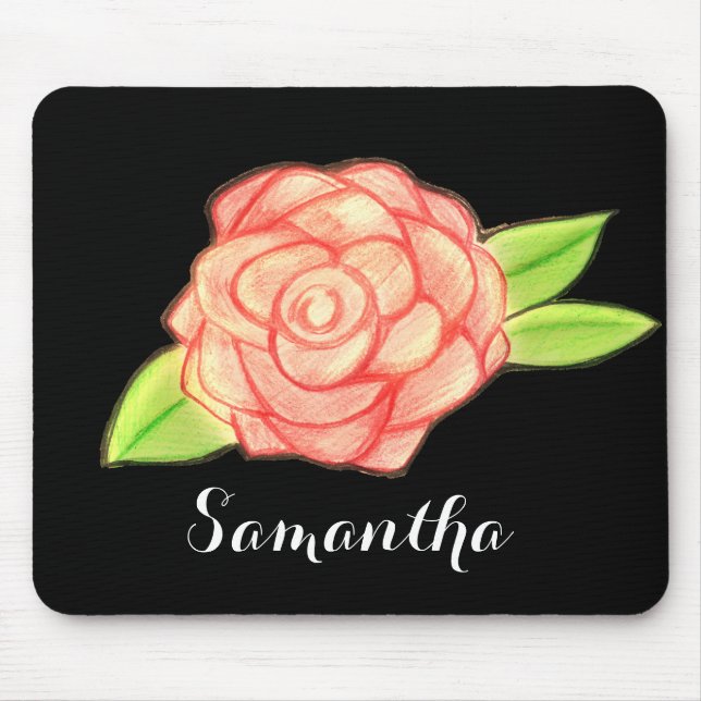 Rose Blume Mousepad (Vorne)