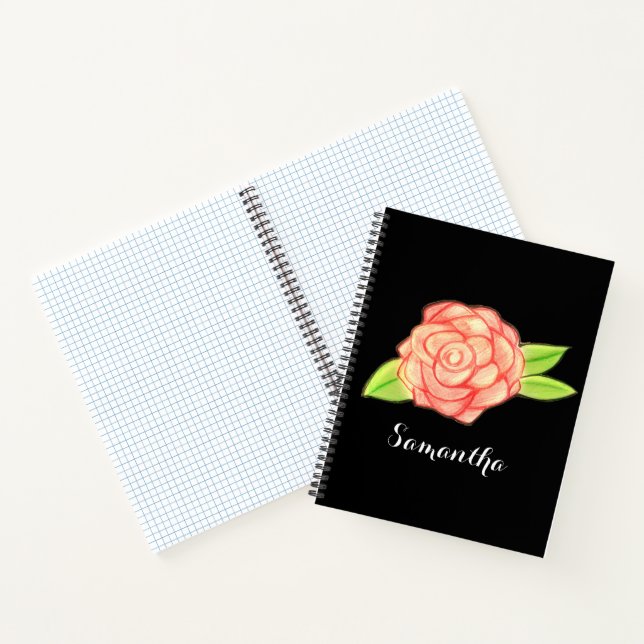 Rose Blume Notizbuch (Innenseite)