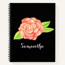 Rose Blume Notizbuch