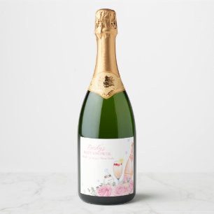 Rose Blume Poppin Champagner Flaschen Kinderdusche