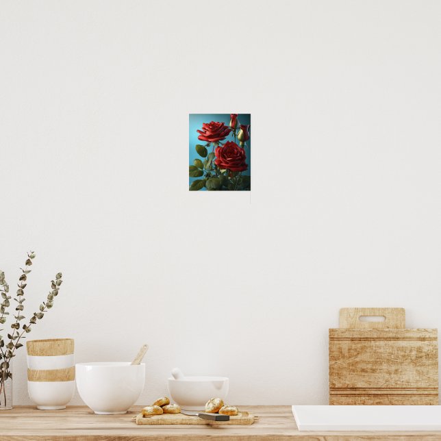 Rose Blume Poster (Küche)