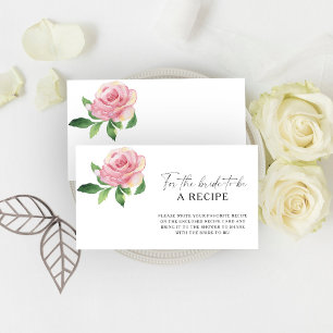 Rose Blume - Rezept für die zukünftige Braut Begleitkarte