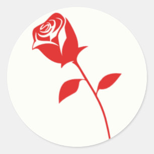 Rose Blume Runder Aufkleber