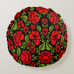 Rose Blume Rundes Kissen