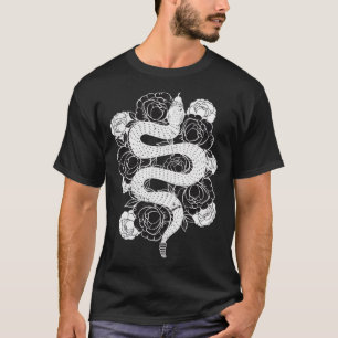 Rose Blume Schlange T-Shirt