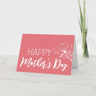 Rose Blume Sketch Happy Mother Day Real Silver