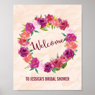 Rose Blume Willkommenspender drucken Poster