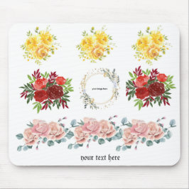 Rose Blumen anpassbarer Platzhalter für Bild Mousepad